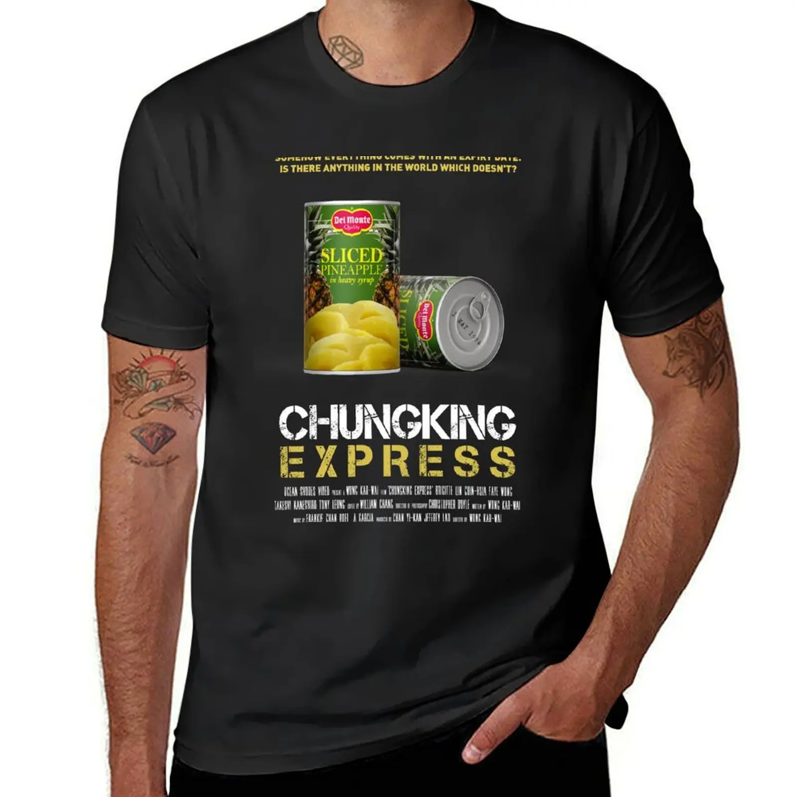 Chungking Express by Wong Kar Wai with Tony Leung, Faye Wong 1994 Alternative movie art quote T-Shirt anime Men's t-shirts