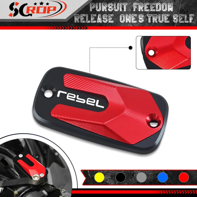 

rebel Brake Fluid Tank Reservoir Covers For Honda REBEL Rebel CM300 500 CMX300 500 1100 2017-2024 Motorcycle Oil Filler Cup Caps