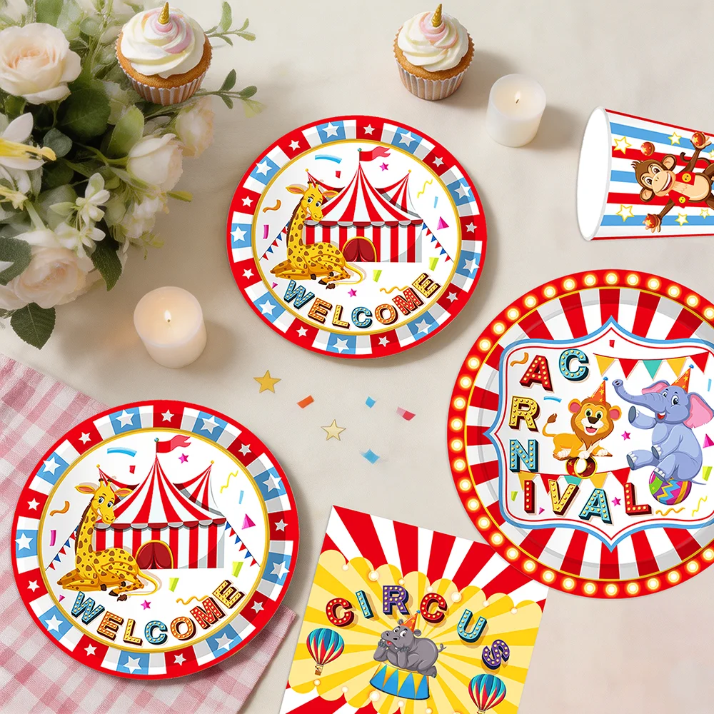 Circus Carnival Party Tablewar - Table Cloth Disposable review and price