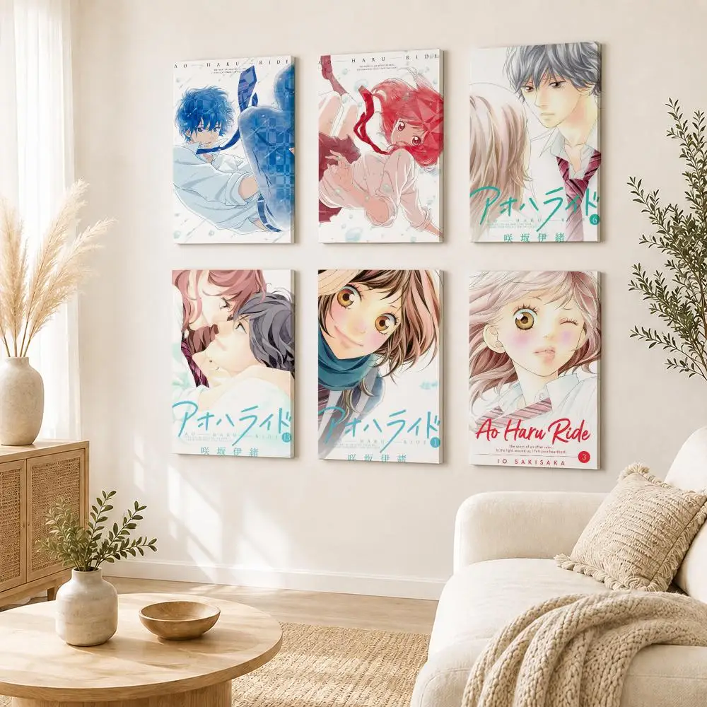Classic Anime A-Ao Haru Ride Poster Self Adhesive Aesthetic Wall Art Picture for Living Room Home Decoration Gift