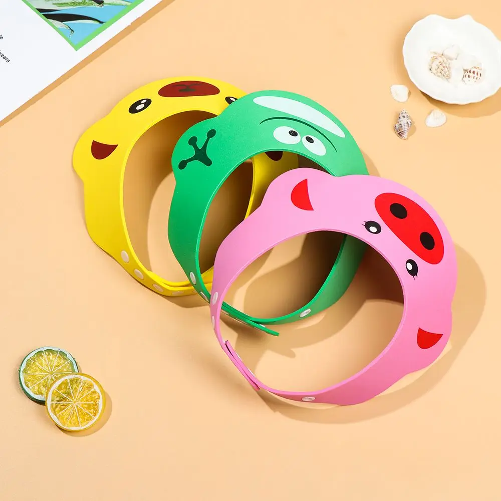 Ear Protection Boys Girls Portable Eye Protection Adjustable Bath Visor Wash Hair Shield Shampoo Cap  Shower Hat