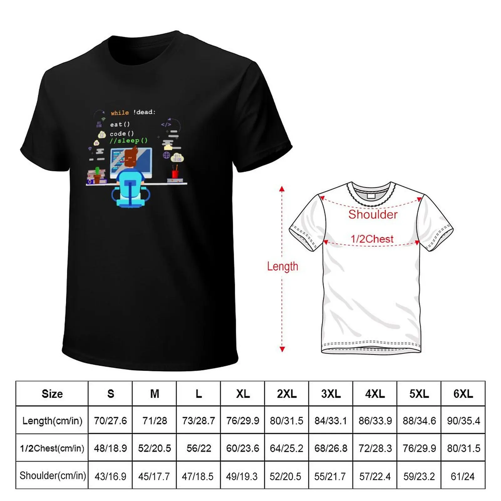 Eat Sleep Code Computer Science Programming graphic T-Shirt man t shirts for men casual T-Shirt