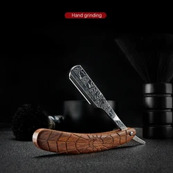 Men Professional Manual Shaver Straight Edge Stainless Steel Barber Razor Folding Shaving Shave Beard Cutter with Blade
