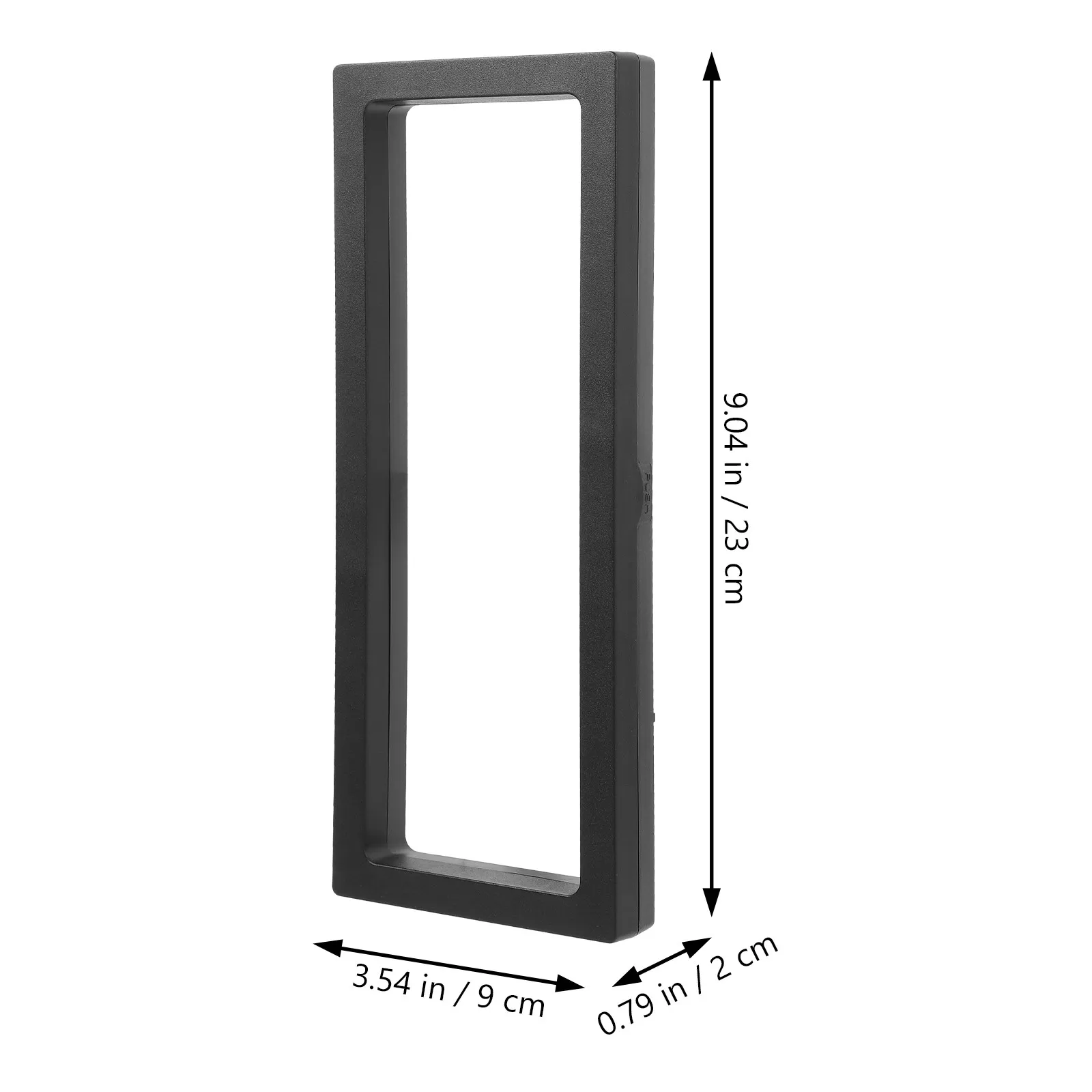 3D Floating Frame Jewelry Display Case 23x9cm Clear Plastic Medallion Coin Holder Show Stand for Table Desktop Decoration