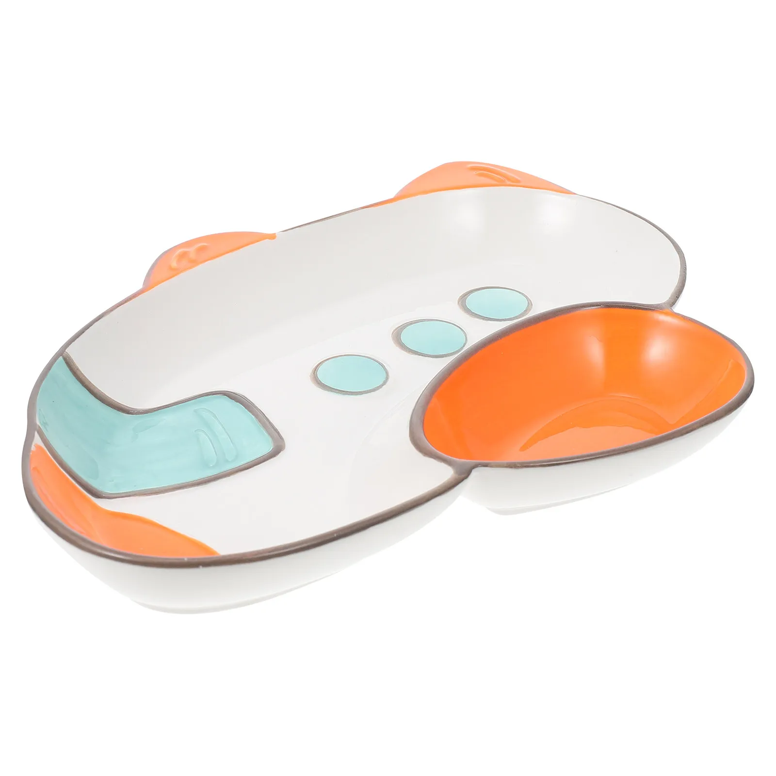 

1Pcs Cartoon Airplane Shaped Ceramic Plate Safe Durable Dish for Daily Meals Party Celebration Gift Plate