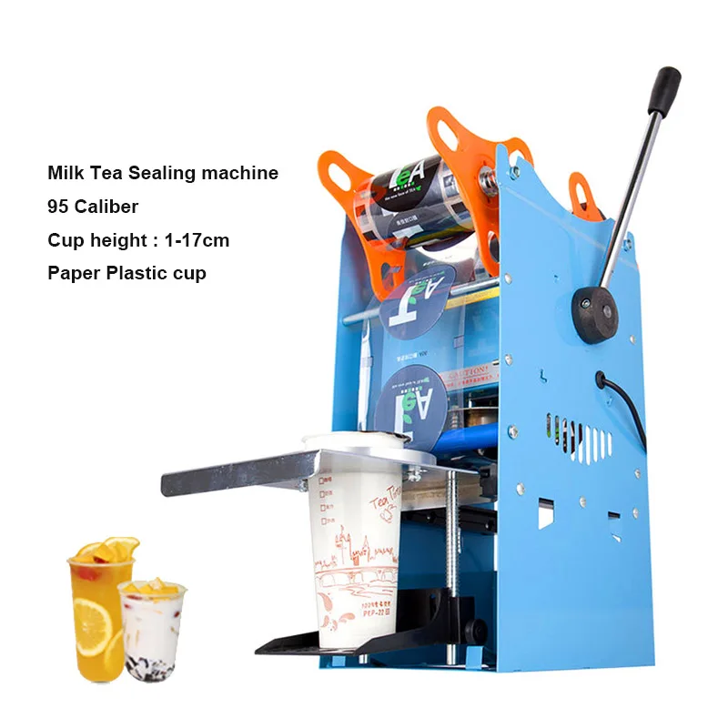 

95 Caliber Commercial Milk Tea Juice Soy Milk Drink Sealing Machine Manual Bubble Tea Plastic Paper Cup Sealer Machines