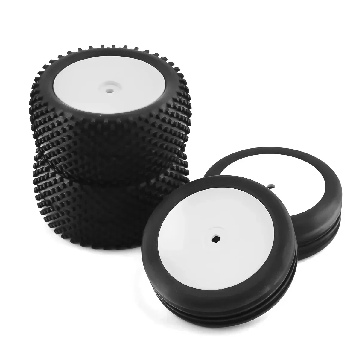 4pcs Toy Model Car Durable Tires 1/10 Off-road Vehicle Tire for Srx2 Srx4 Bandit Tyres for Tekno Eb410 Yokomo Yz4 RC Crawler Car