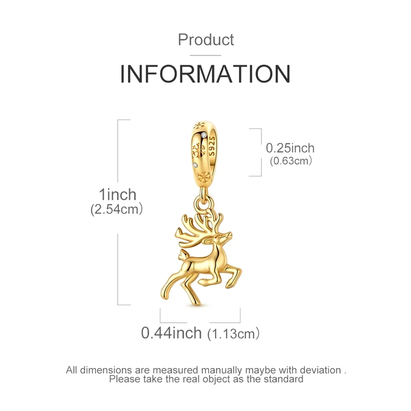 925 Sterling Silber Charms Perlen Weihnachtsglocke Socken Lebkuchenmond Anhänger Passend für Original-Armband Damen DIY Schmuck Geschenke – Detail 14