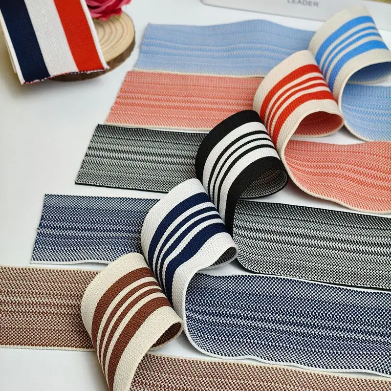 6Cm Wide Color Webbing Knitted Widened Strip Decorative Strip DIY Clothes Pants Side Long Stripe universal Clothing Accessories