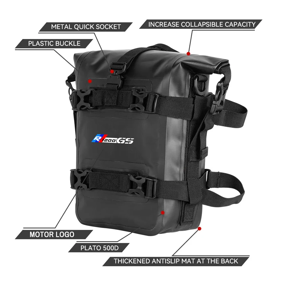 For BMW S1000XR S1000RR S1000R R1250GS R1200GS F850GS Motorcycle Accessories Outdoor Tank Side Bag Tool Pack Leather Saddle Bags