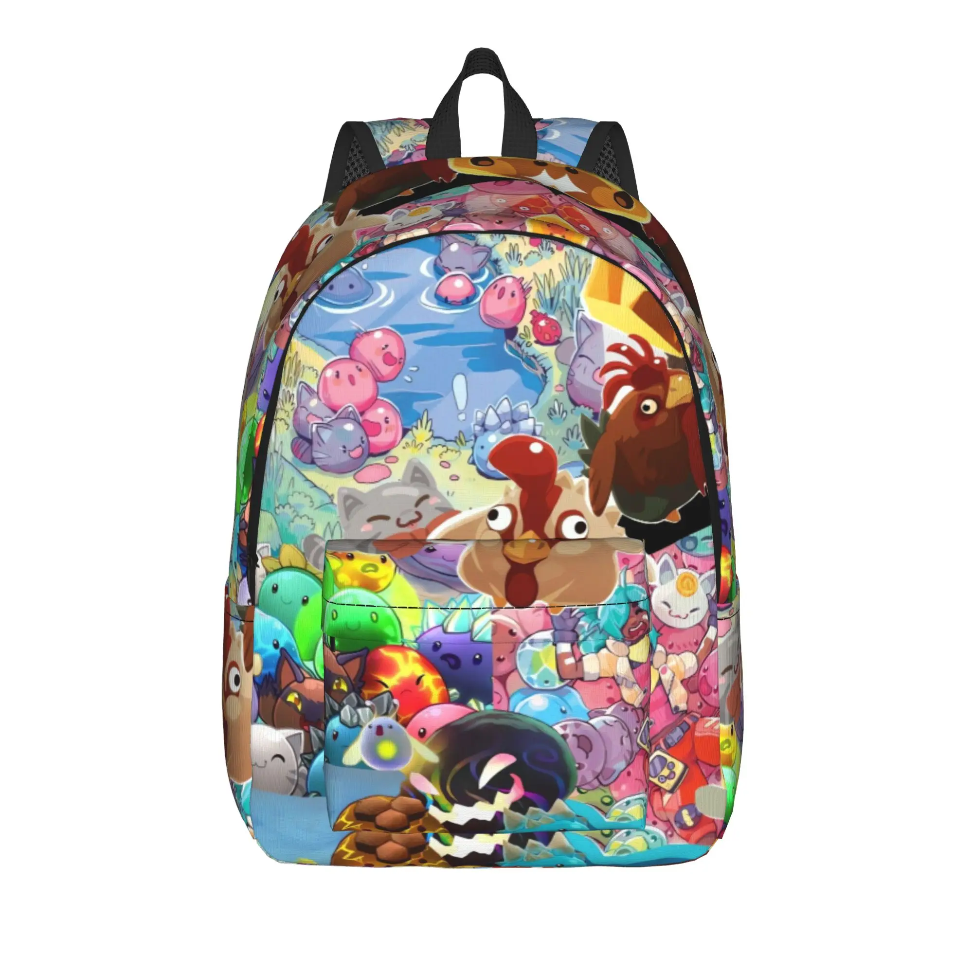 Fresh Scenic Slime Rancher Backpack  Unisex Polyester Cycling Backpacks Durable Kawaii School Bags Rucksack