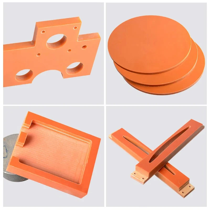 Imagem -04 - Placa de Baquelite Espessa Laranja Placa de Resina Fenólica Isolante Folhas de Baquelite Antiestática Resistência a Altas Temperaturas 120 mm