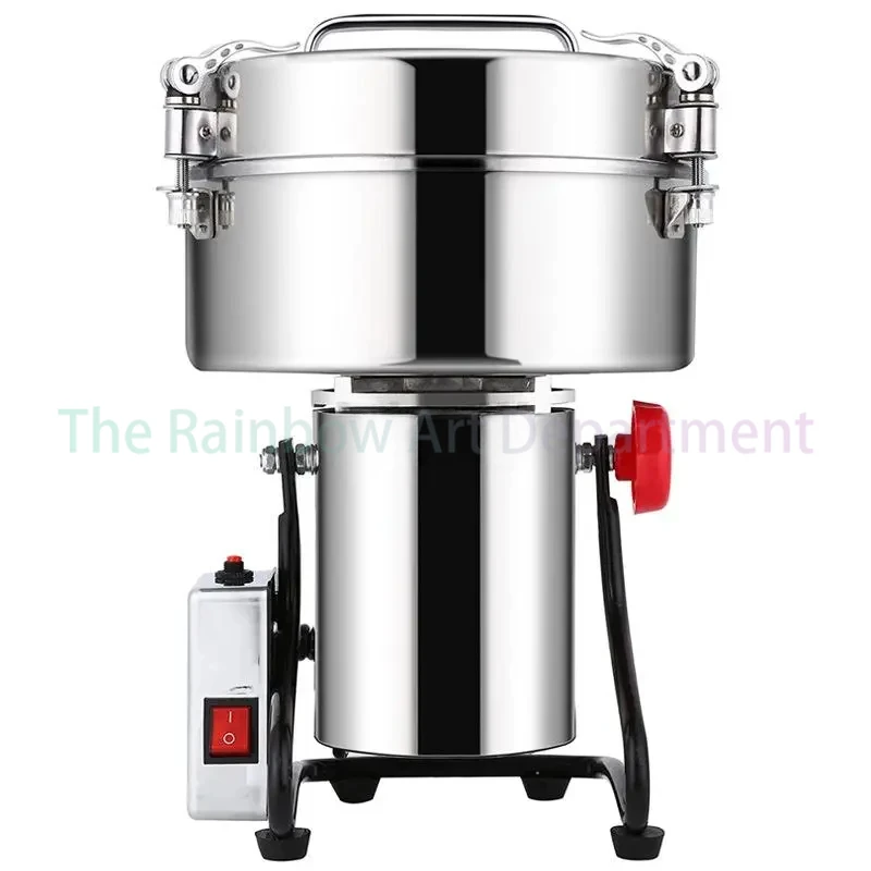 4500G Powder Grinder Spice Grinder Grain Crusher Large Commercial High Capacity Stainless Steel Pure Copper Motor Grinder