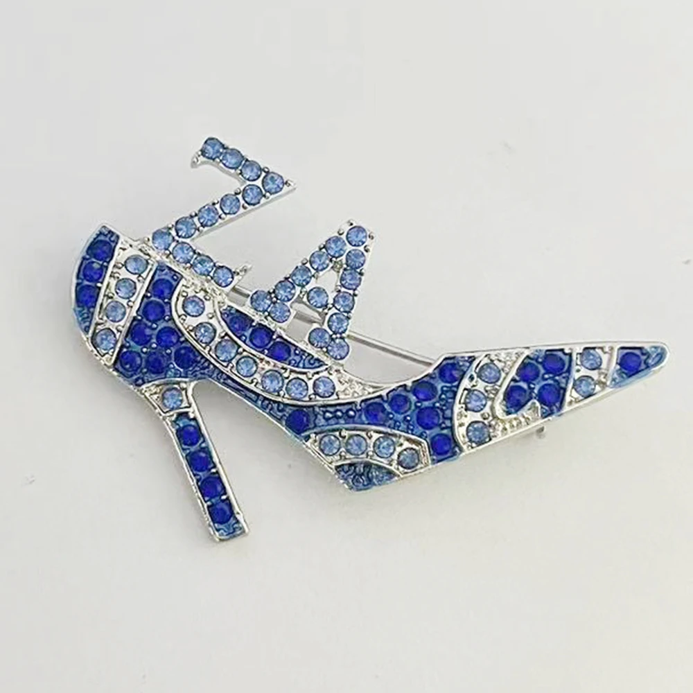 Amicae ZA Rhinestone and Crystal Shoe Brooch