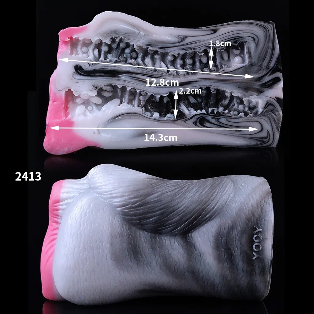 HMYAD جهاز استمناء مثير للرجال ثنائي القناة لعبة الحمار المثليين جيب كس لينة سيليكون الضارب 18 +