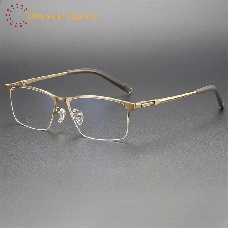 

Janpan Brand Design Pure Titanium Men Eyeglasses Optical Gafas Gentlemen Precription Lenses Myopia Recipe Glasses Frame Male