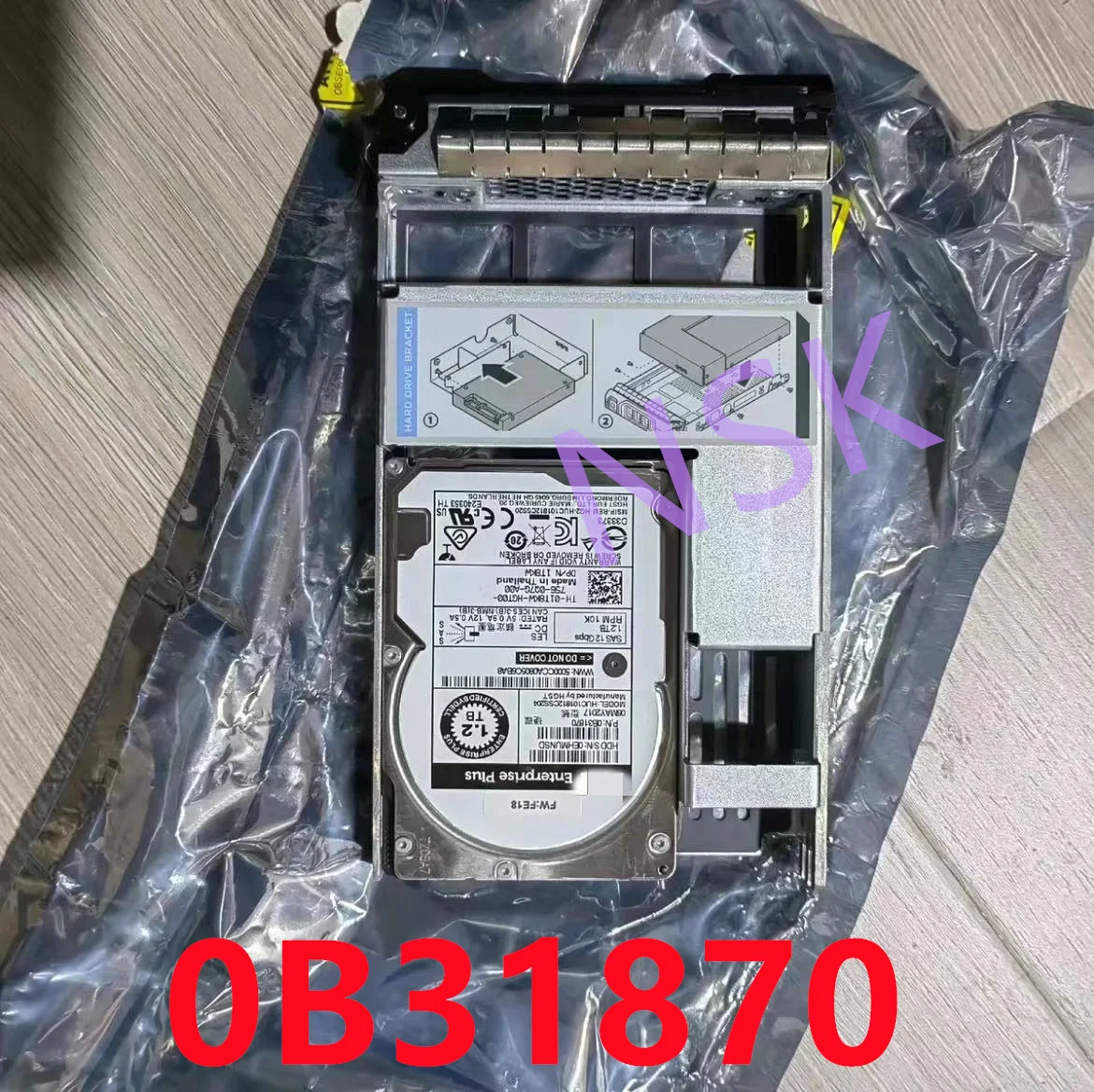 Brand new original 0B31870 For DELL HUC101812CSS204 01T8KW  1.2TB 10K SAS SC Combe Hard Drive 2.5''