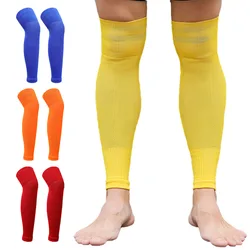 1 Pair Adults Leg Warmers Shin Guard Calf Sock Over Knee Breathable Sports Compression Kids Elastic Leg Cover Training Socks