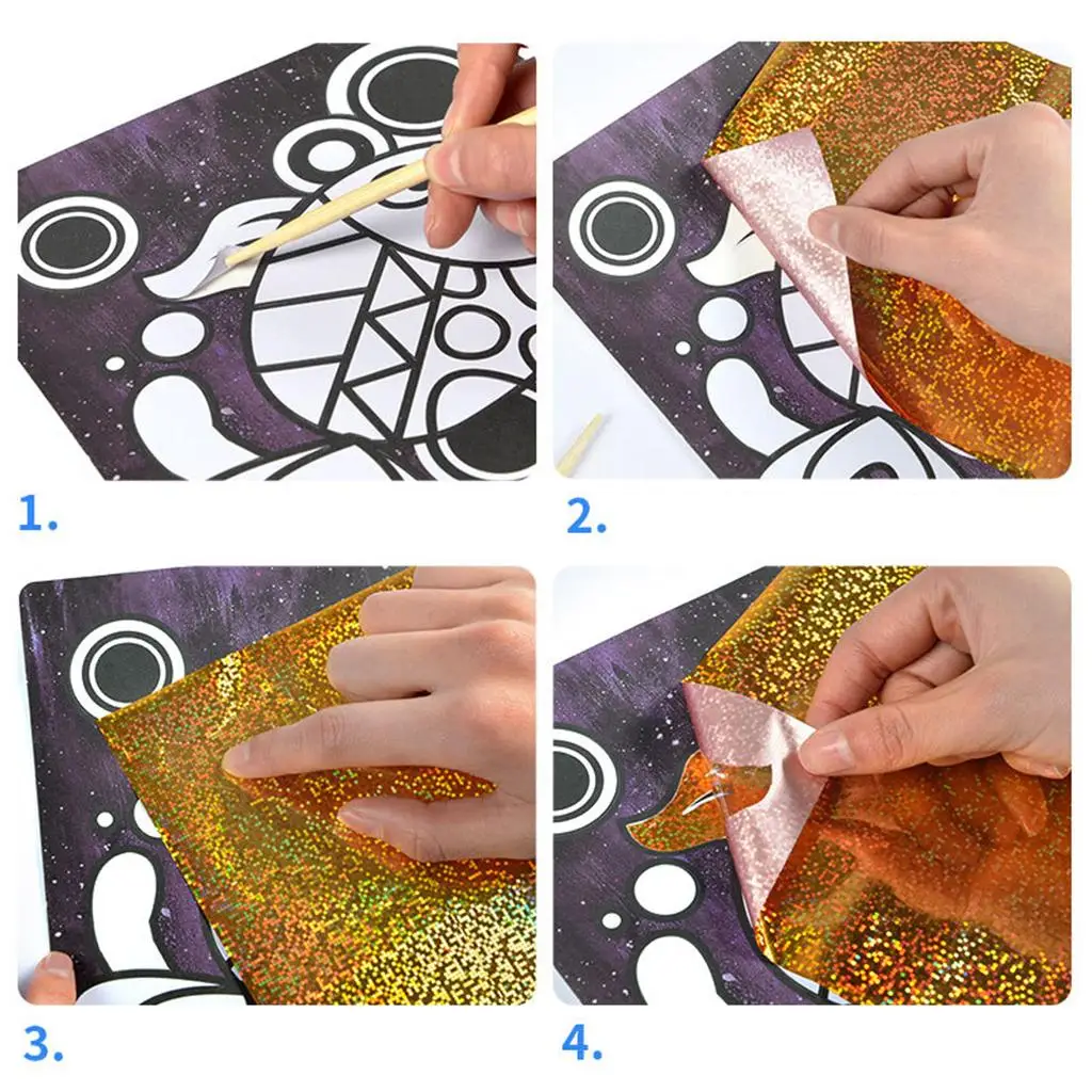kit-de-loisirs-creatifs-pour-enfants-peinture-magique-a-transfert-autocollants-de-dessins-animes-jouet-educatif-pour-l'apprentissage-et-le-dessin