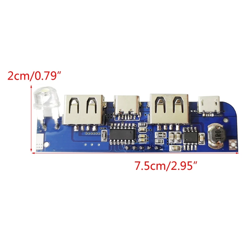 Dual USB 3.7V 5V 2A Boost Mobile Power Bank DIY Power Bank Charger Board Module With LED Indicator Motherboard