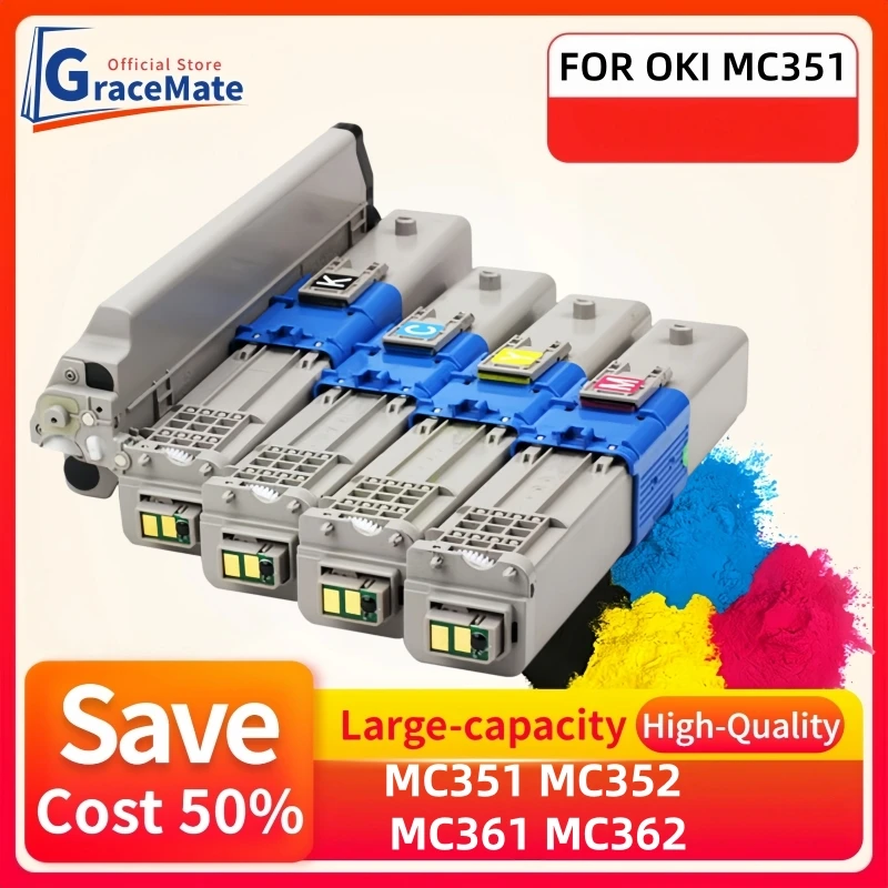 1 PCS Compatible Toner Cartridge for OKI C310 C330 C331 C510 C530 MC351 C352 MC361 MC362 MC561 MC562 Printer Toner Kit