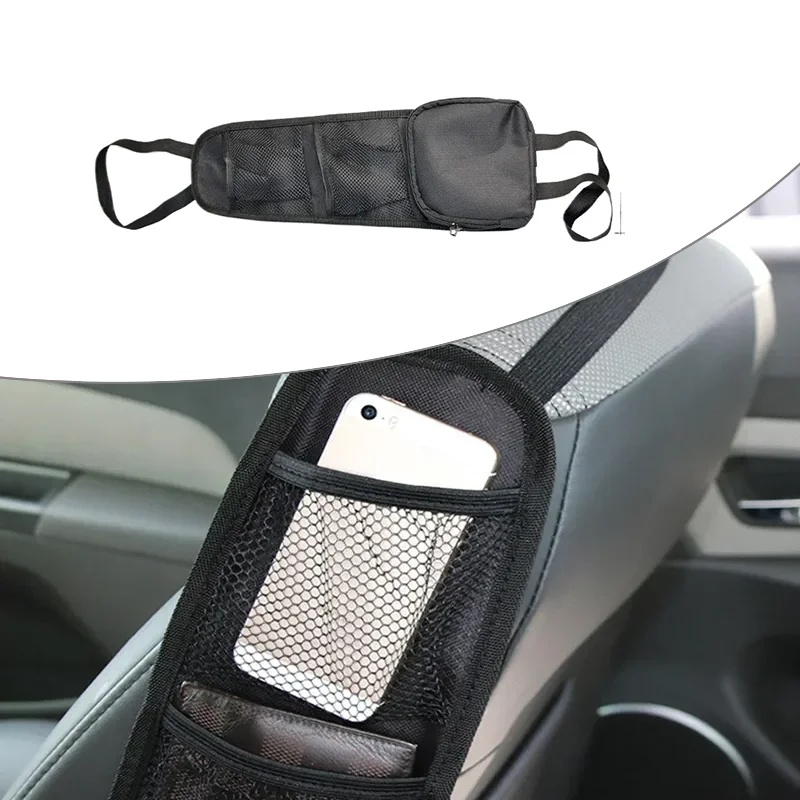 1 Piece Car Seat Back Hanging Bag Oxford Cloth Waterproof Thermal Pressure Resistant Handle Side Storage Bag Vehicle Compression