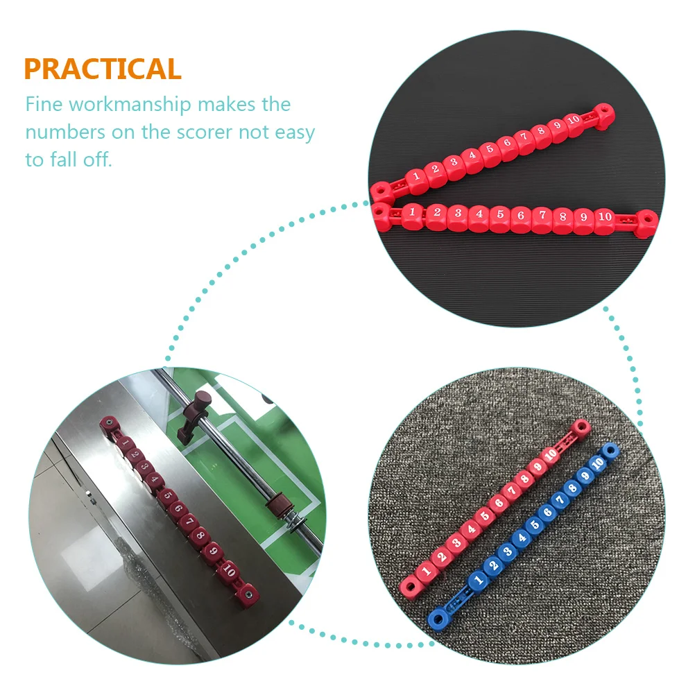 Foosball 득점 카운터 테이블 축구 키퍼 게임 액세서리, 내구성 표시기 플라스틱 도구, 고품질, 2 개