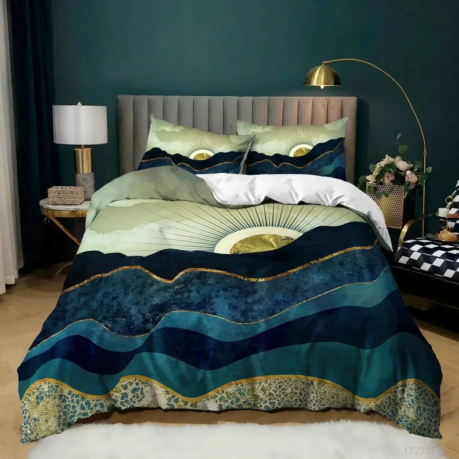 Starry Night Van Gogh Comfortable Duvet Quilt Cover Pillowcase Bedding Set Children Bedroom Decoration Home Textile