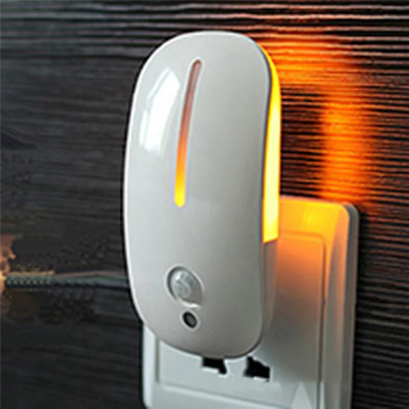 

Светодиодный ночник с датчиком движения, беспроводной ночник для прихожей, вилка европейского стандарта 220 В-AA26