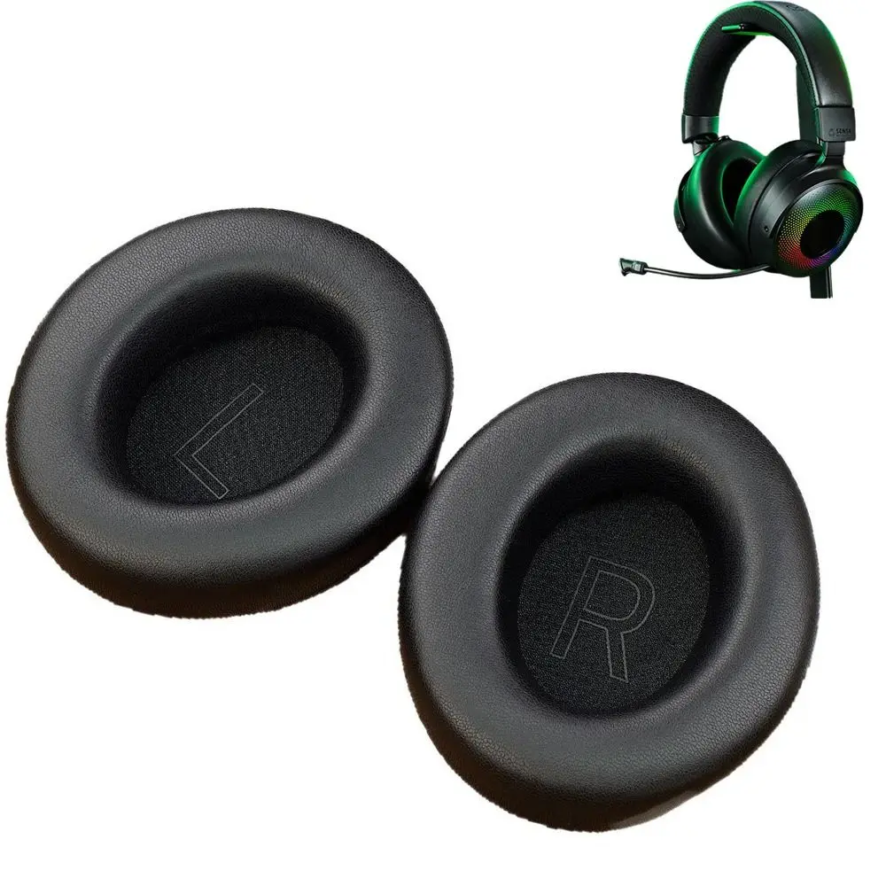 1 زوج استبدال سماعة بطانة للأذن بروتين الجلود الإسفنج رغوة سماعة غطاء للأذنين ل Razer Kraken V4/V4X/V4Pro/Kitty V2 Pro