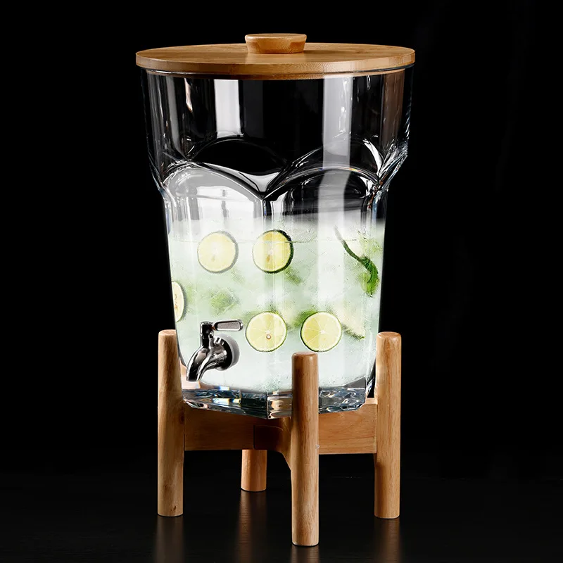 Large-capacity beverage buckets, cafeterias, commercial cold kettle cans with faucets, high temperature resistance