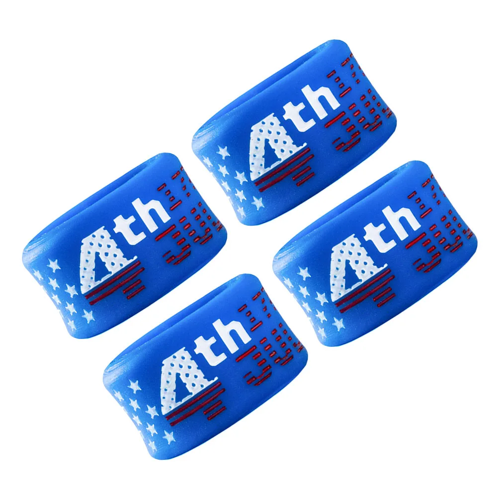 

Party Gifts Silicone Ring Brand American Flag Rings Independence Day Accessories