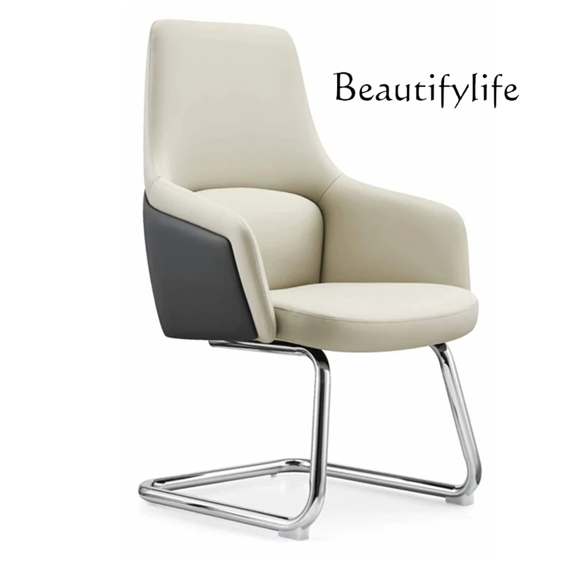 High-end computer swivel chair study modern light luxury boss chair Italian office reception chair