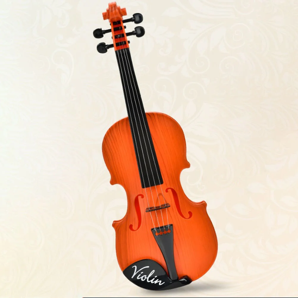 2 Pcs Violin Toy Musical Instrument Kids Desktop Model Realistic Toys Small Adornment Violins for Stringed Viola