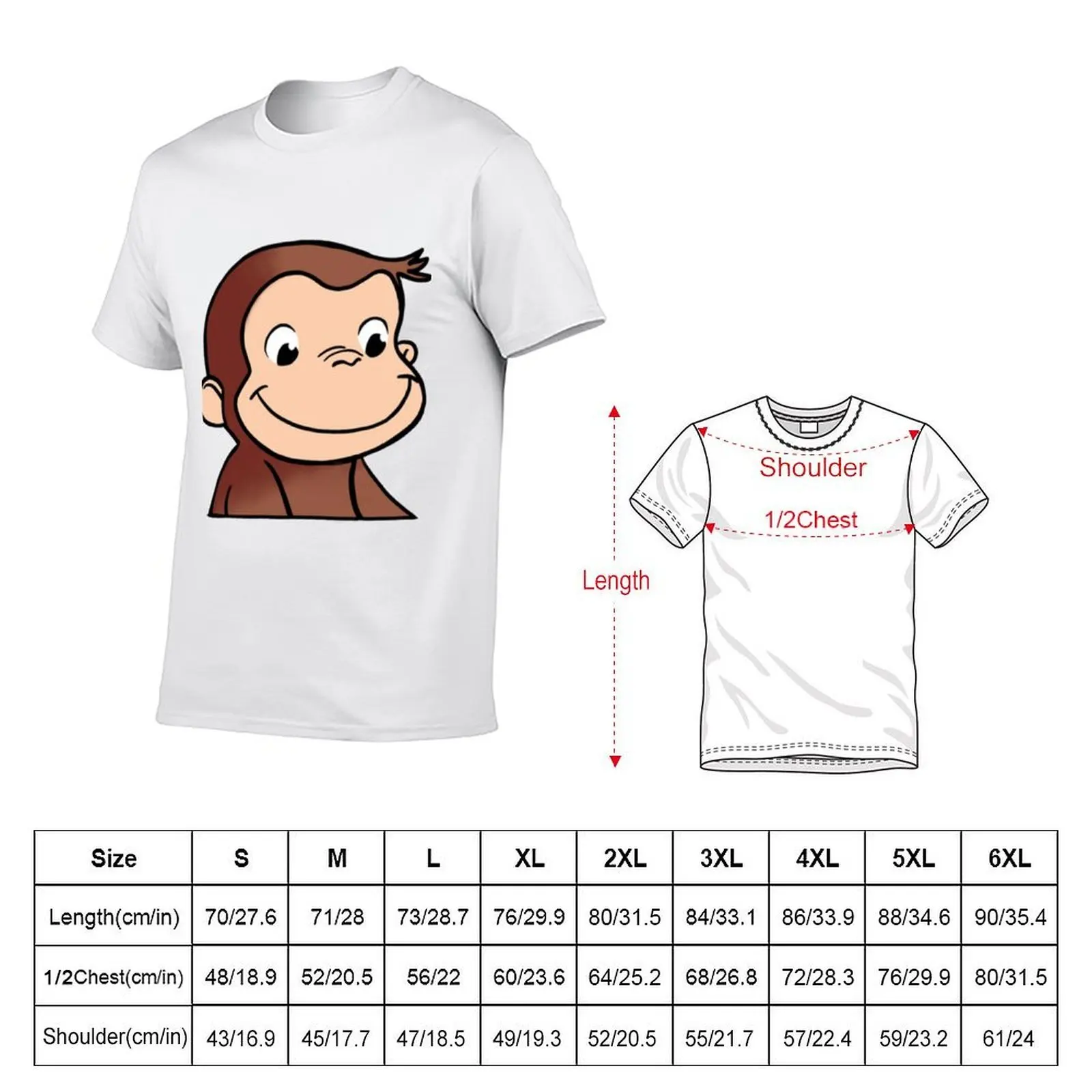 تي شيرت جورج الغريب (3) تي شيرت رجالي جرافيك تي شيرت رجالي قطن عالي الجودة