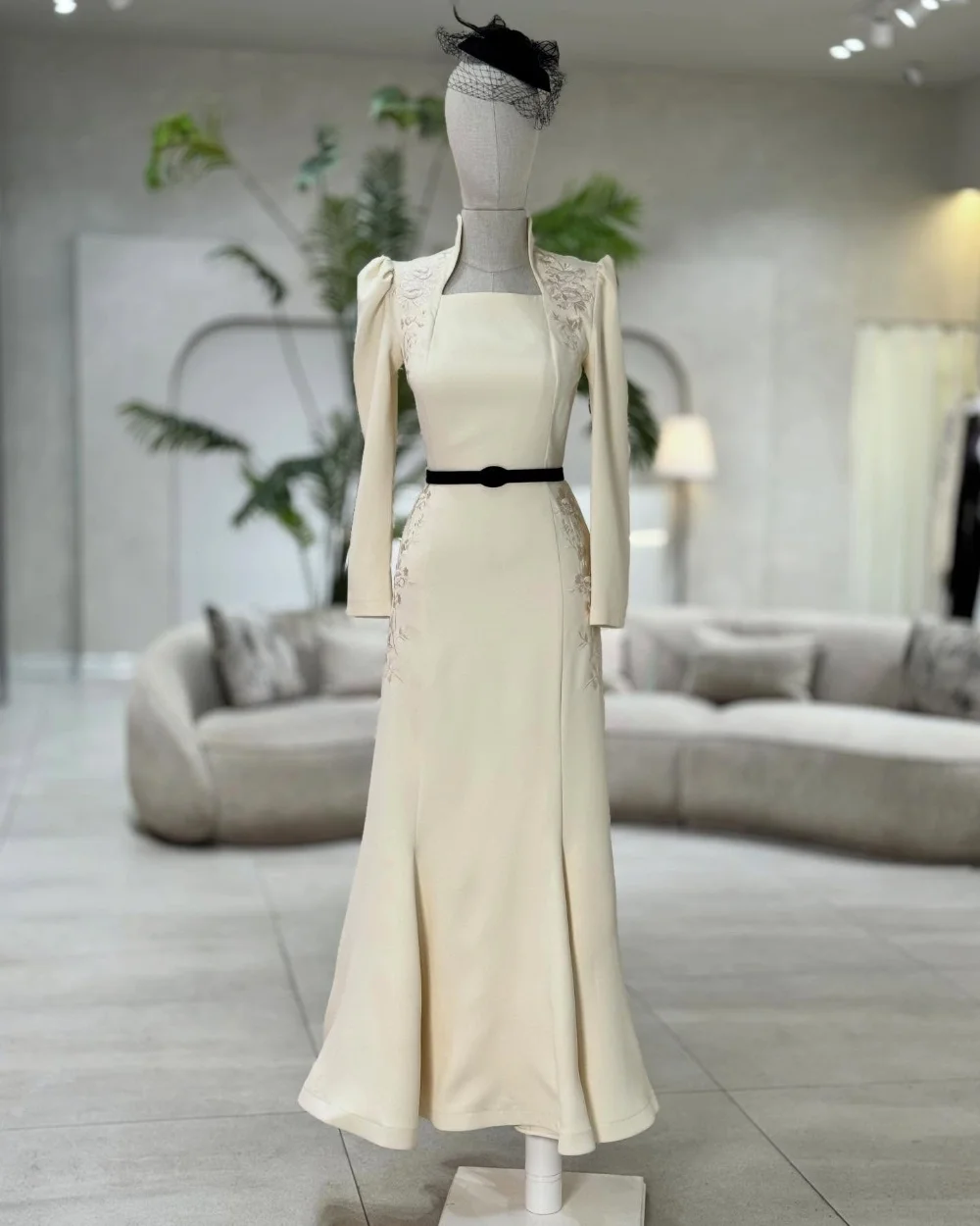 

Индивидуальные длинные платья высокого качества с узором трикотажа и квадратным вырезом на заказ, знаменитости в китайском стиле