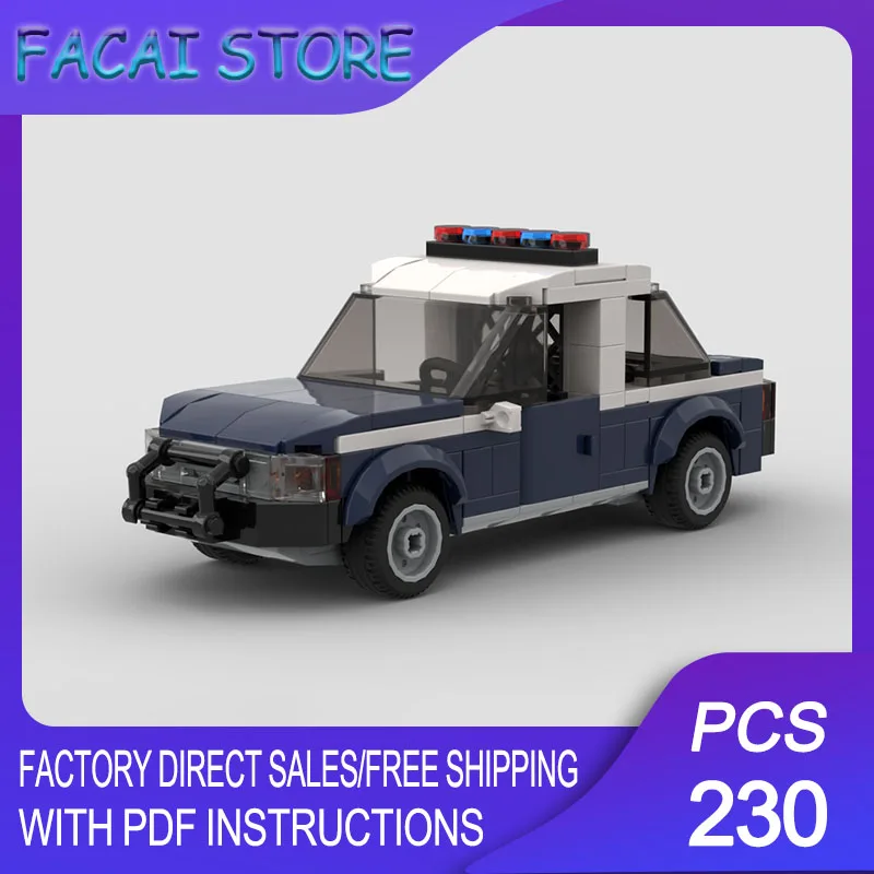 

Urban Car Model Moc Building Bricks Modular City Police Vehicle Model Technology Block Christmas DIY Toy ConstructionGift