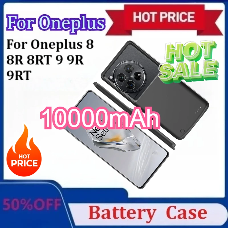 

10000mAh Power Bank Case for Oneplus 9 Pro Battery Charger Case Portable for Oneplus 9 9R 9RT USB Powerbank Cover