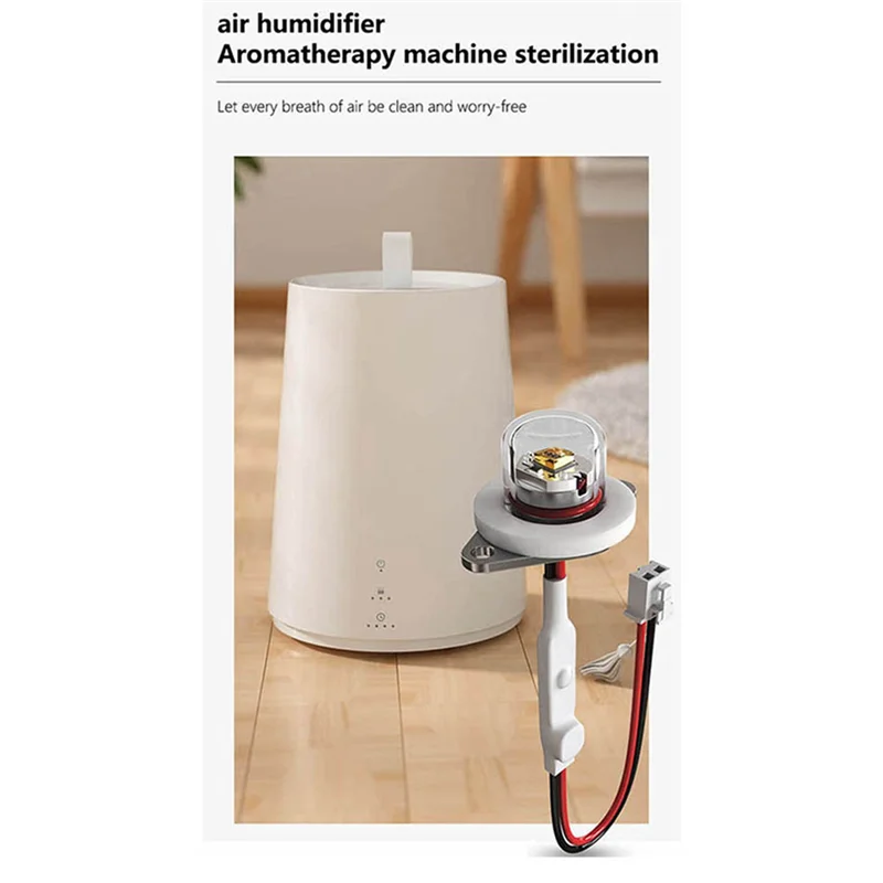 5X DC12-24V UVC270-280NM Ultraviolet Water Purifier Sterilization Pet Water Dispenser Humidifier LED Disinfection Module-A54Q