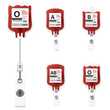 סליל נצנצים אקריליים אטב סליל קליפ רופא אחות תלמיד המורה שם תעודת תעודת זהות מחזיק