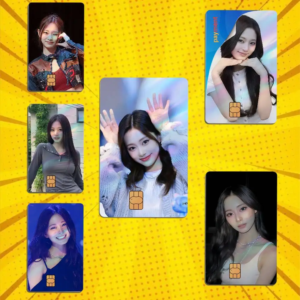abouTZU Tzuyu Laser shimmer Name Card Sticker Decorate Bank Card Couple Student Study Supplies Decals Patch