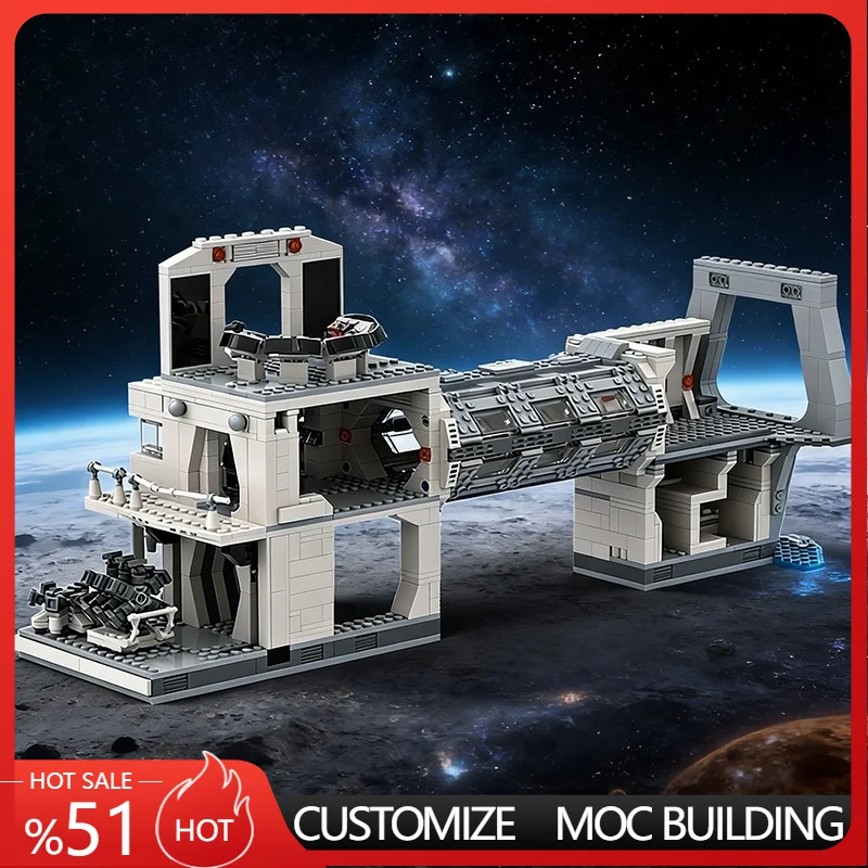 1340 pièces – Modèle de prison spatiale Star Battle – Blocs de construction modulaires MOC personnalisables – Conception créative – Jouet éducatif à assembler soi-même – Cadeau
