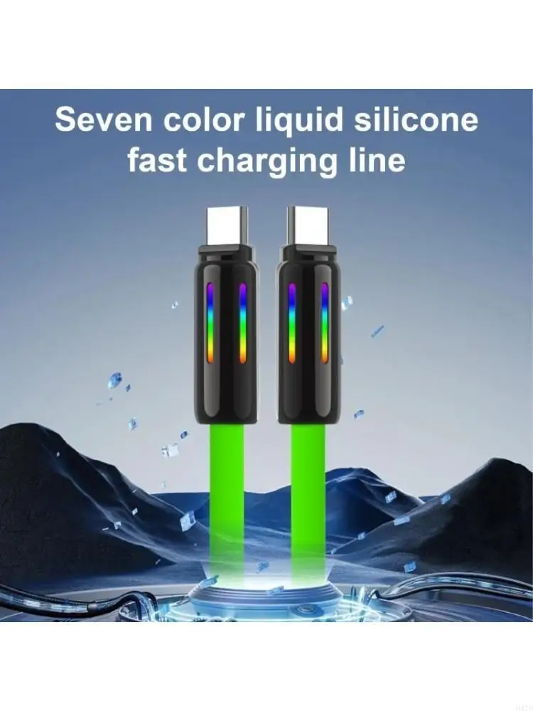 Silicone 240W USB C To Type C Fast Charging Cable PD3.1 Liquid USB Type C Data Cord For IPhone 17 16 MacBook iPad Samsung Xiaomi