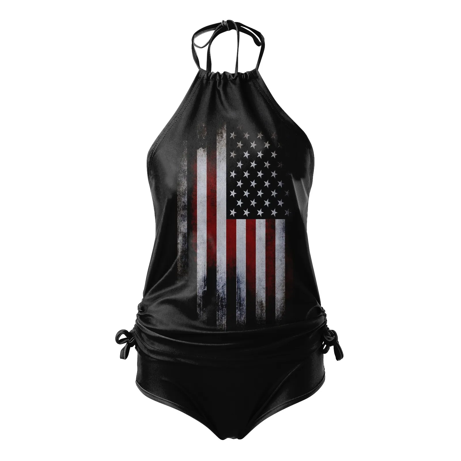 Independence Day Women Swimsuit The Fourth Of July Tankini Swimming Suit Summer Two-Piece Swimwear Monokini Female Bathing Suit