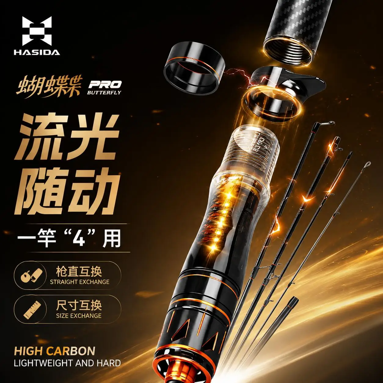 2026-new-hasda-pro-luya-rod-long-throw-straight-handle-gun-handle-swap-bullet-head-ul-micro-object-luya-rod-fishing-rod