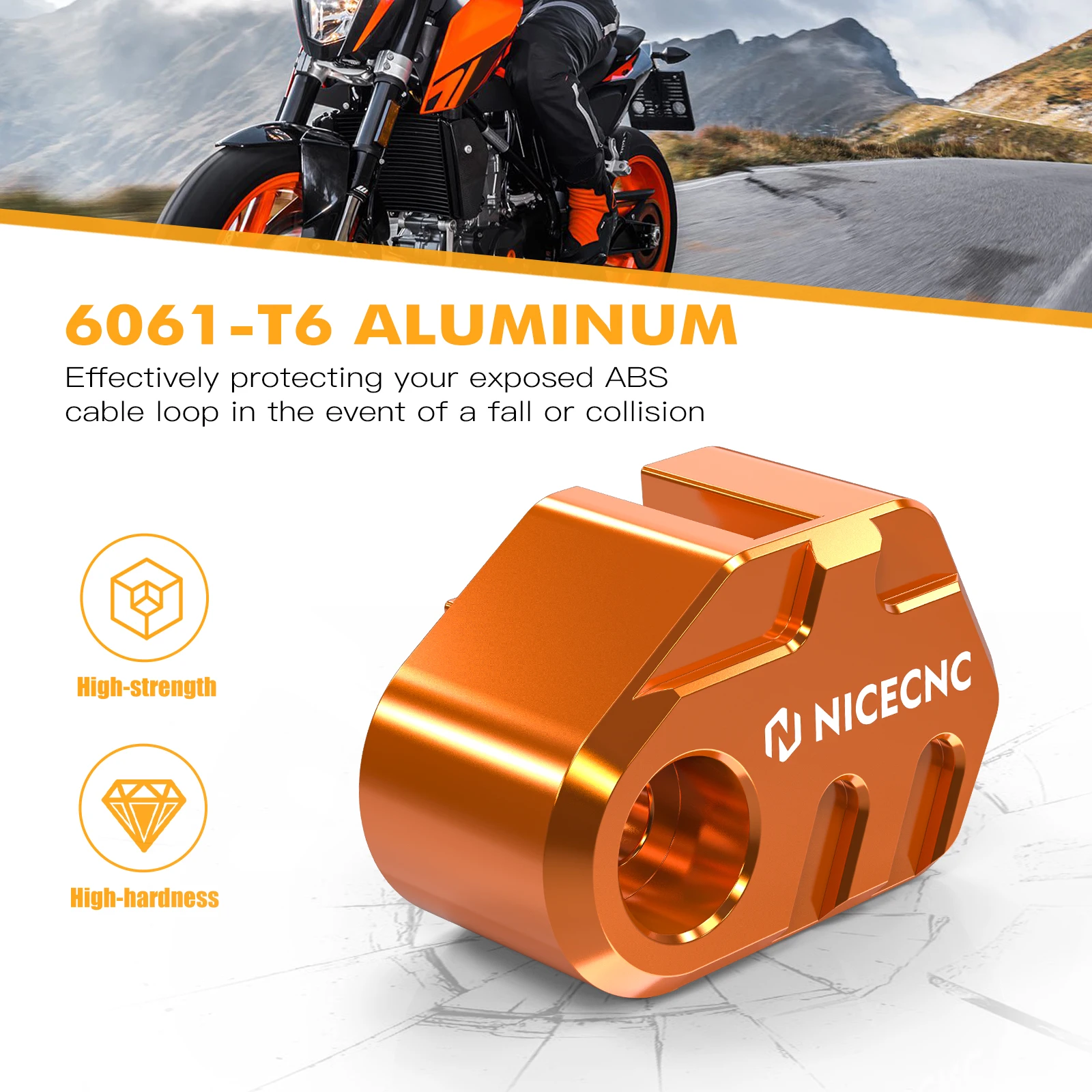 

For KTM 690 SMC R/Enduro R 2012-2025 NICECNC Rear ABS Cable Guard Cover 1290 Super Adventure Husqvarna 701 Enduro Supermoto