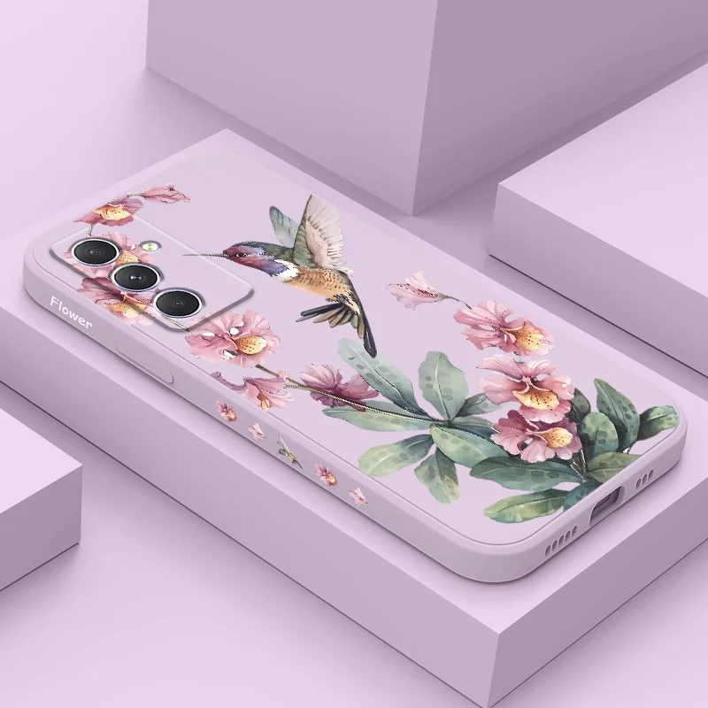 Pink Azaleas Phone Case For Samsung A56 A55 A36 A35 A26 A25 A17 A16 A15 A07 A06 A05 A05S A54 A34 A24 A14 A04 A04S A04E 5G Cover