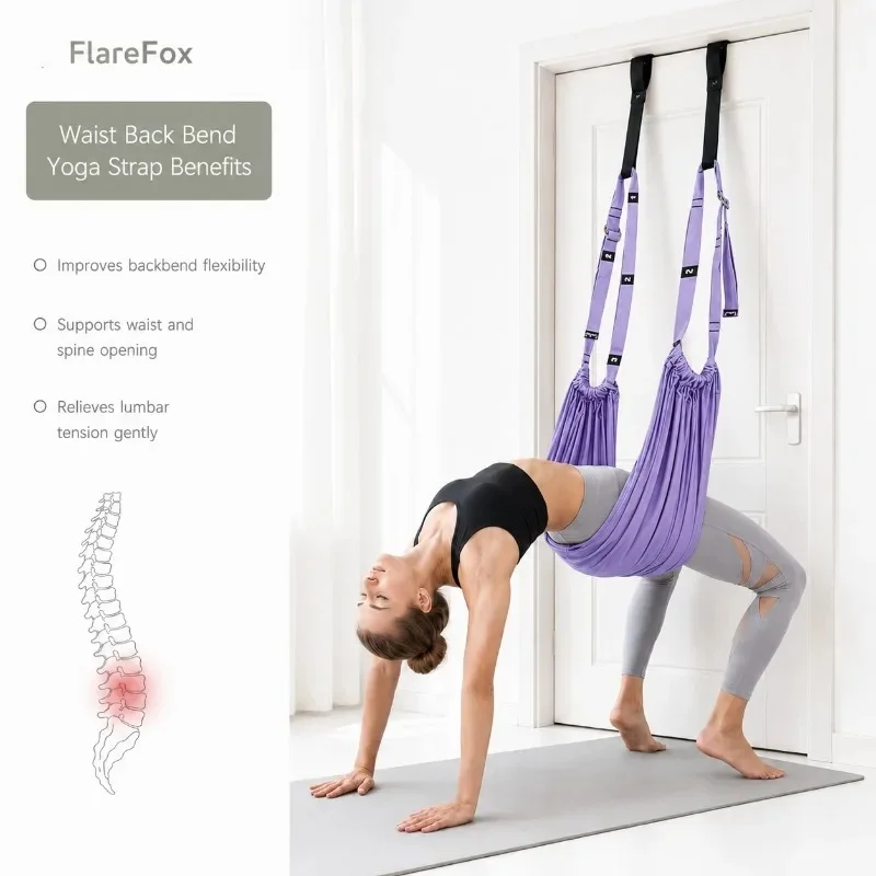 FlareFox Aerial Yoga Hammock Yoga Swing Gymnastics Hanging Hammocks Aerial Silk Trx Suspension Training Gym Fitness Equipment