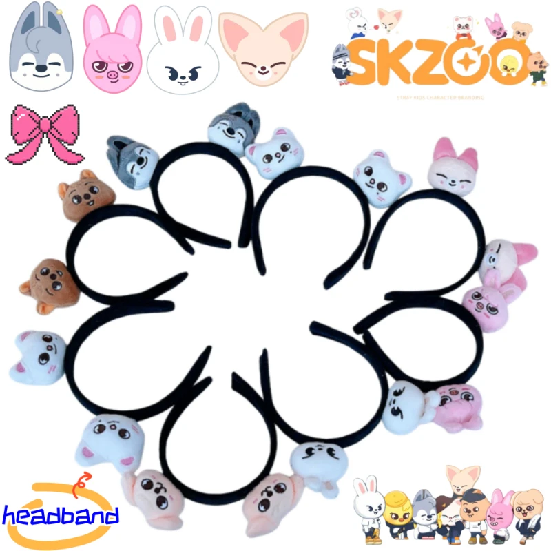 Diadema de dibujos animados de Stray Kids SKZOO Quokka Leebit Bbokari, diadema bonita y kawaii para estudiantes masculinos y femeninos