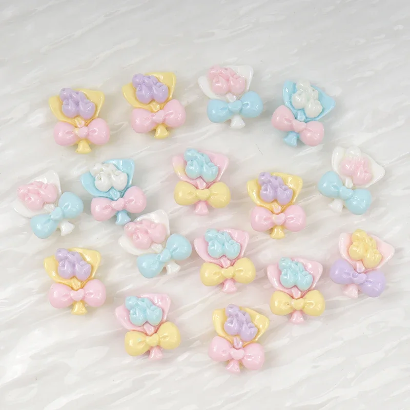 30/300pcs Mini Bouquet of Flowers Resin Accessories Patch Scrapbooking Craft DIY Children Girls Handmade Materials Phone Case